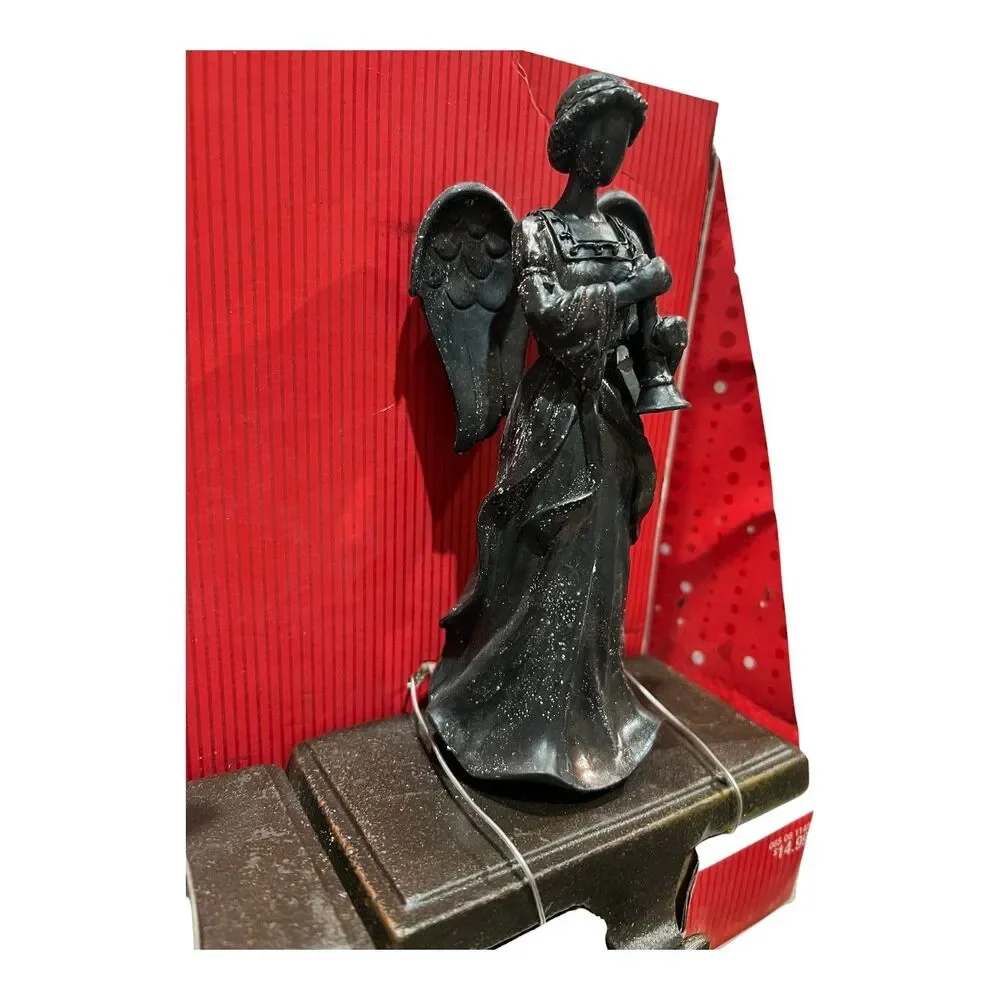Target Set of 2 Angel Christmas Stocking Holders Coal Colored